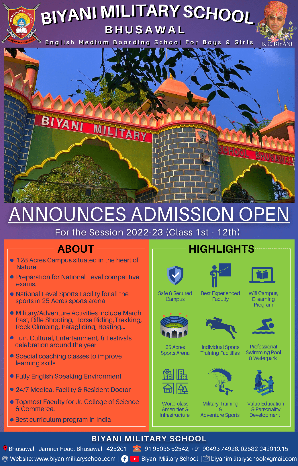 Addmission Open 2022-23